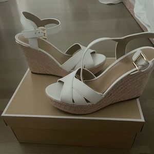Michael Kors White Wedges - never been worn!